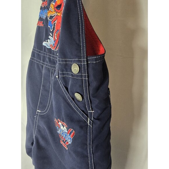 VTG Baby Toddler Sesame Street Elmo Fleece Lined Warm Overalls 18 Months Unisex - Picture 8 of 13